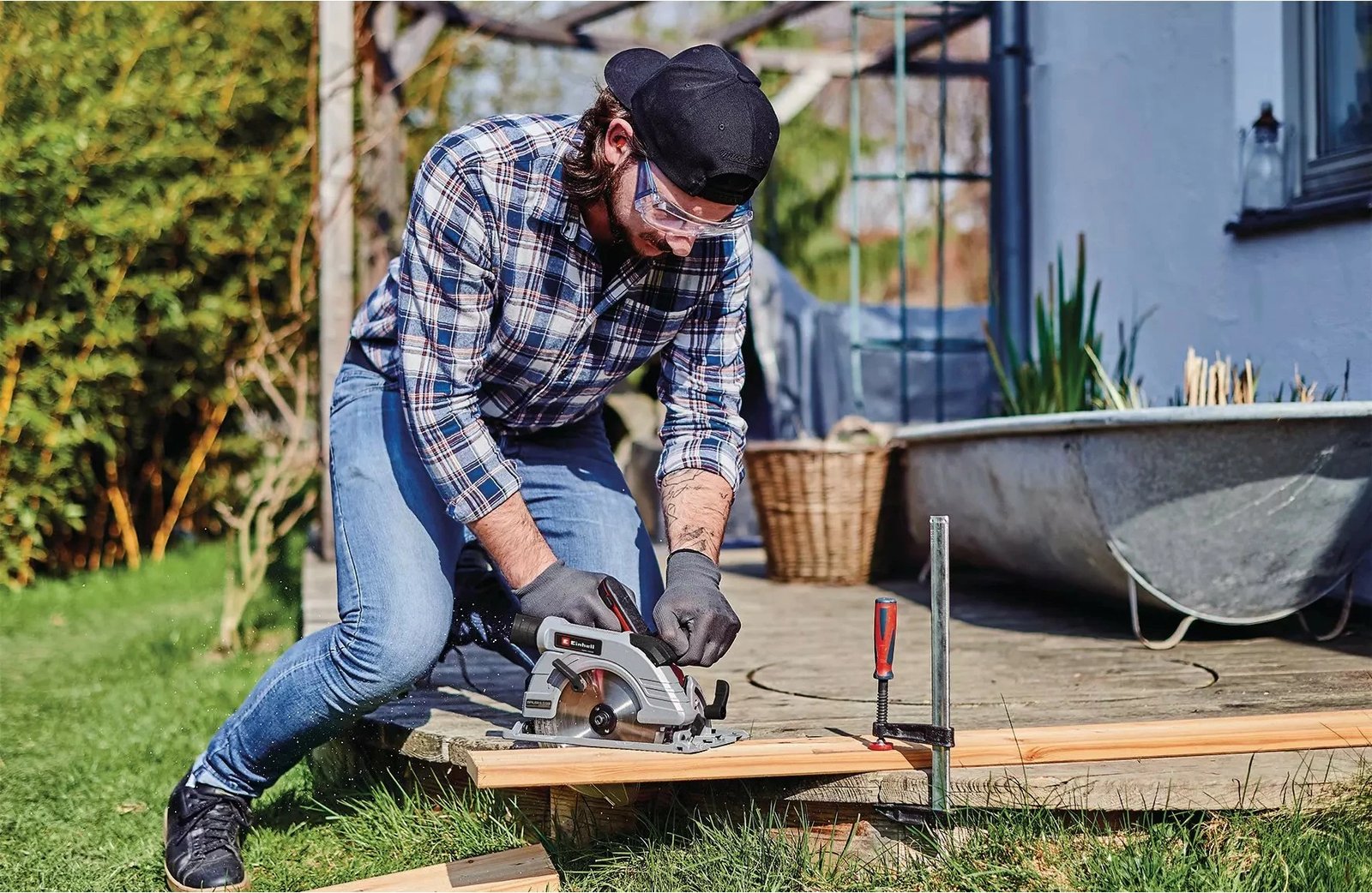 Sharrë rrethore dore Einhell TE-CS 18/190 Li BL-Solo, brushless, pa kabllo, 19 cm, zi/kuqe