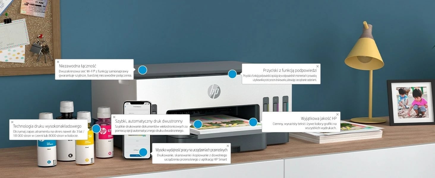 Printer HP Smart Tank 720, All-in-One, Termal inkjet, Gri Printer HP Smart Tank 720, All-in-One, Termal inkjet, Gri