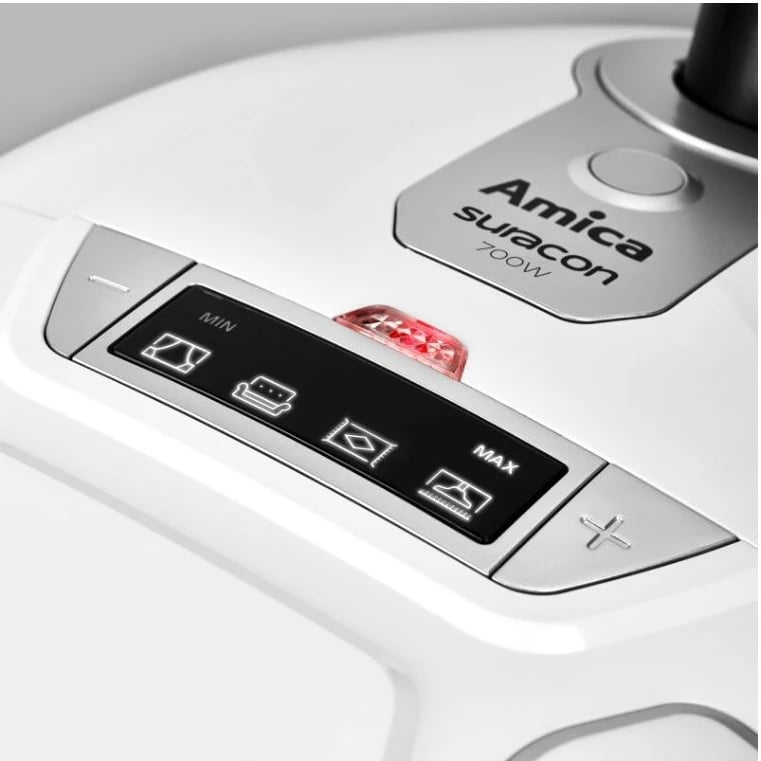 Fshesë me korrent me qese, Amica Suracon VM7001, 700 W 3 L, HEPA 13, bardhë/zezë