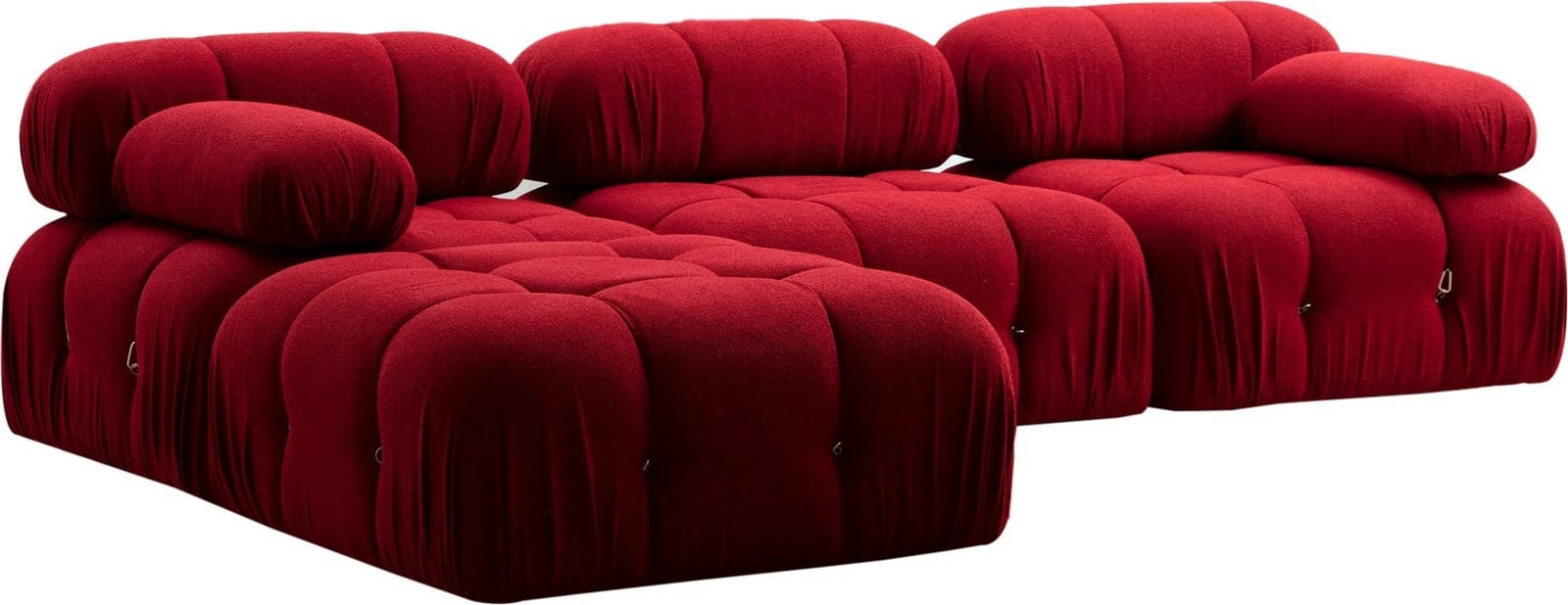 Kënd-sofë Bubble, ngjyrë e kuqe, Atelier del Sofa (L1-O1-1R-Puf)