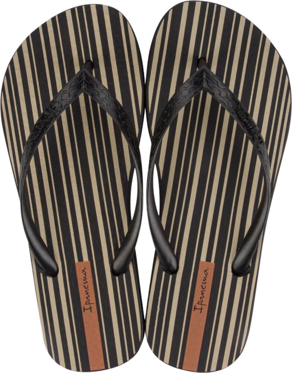 Flip-flop për femra Ipanema, zi-bezhë