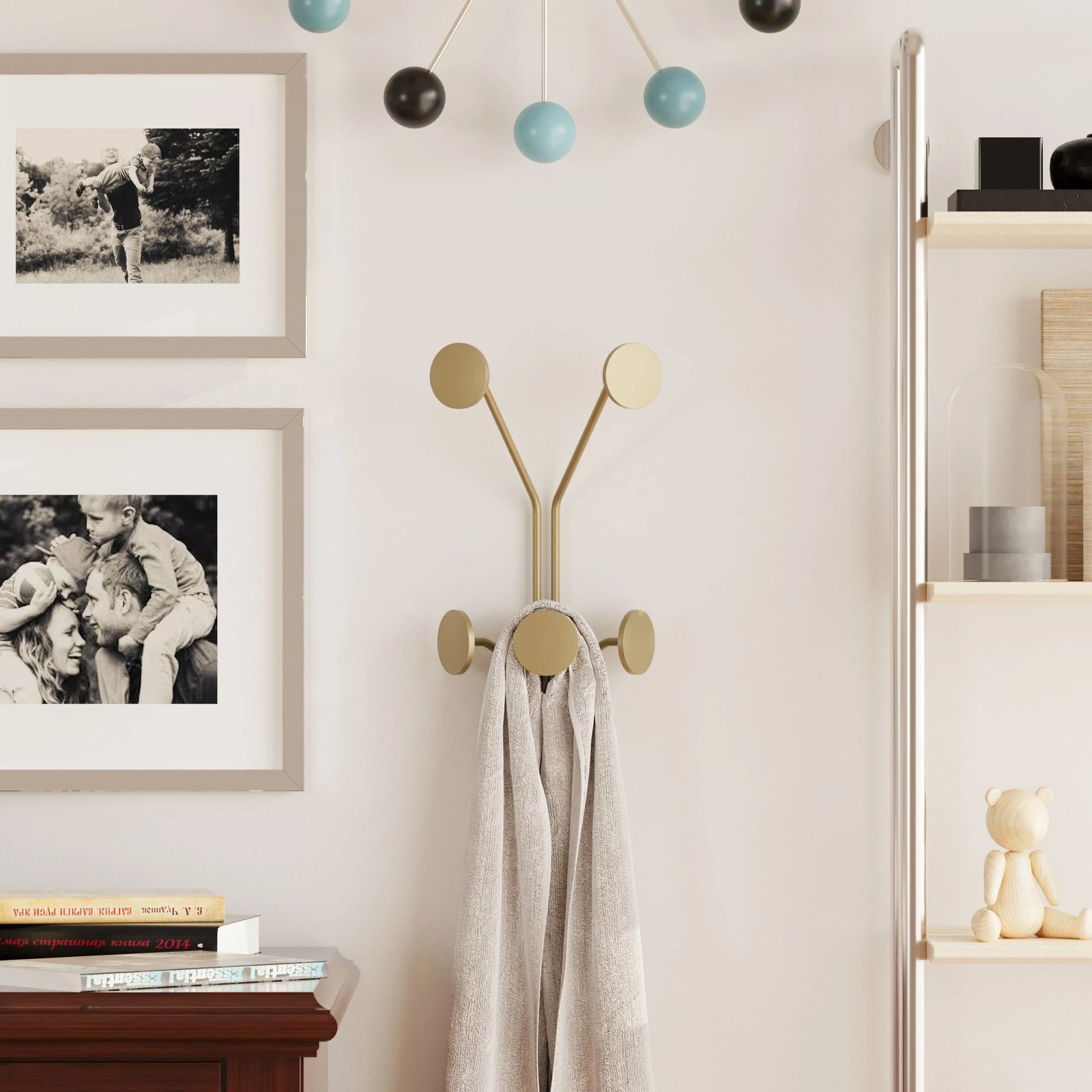 Varëse muri metalike Wallity, gjirafë, ngjyrë ari