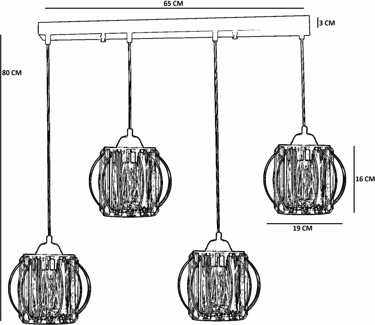 Llambë tavani Opviq, ngjyrë ari, 9043-6