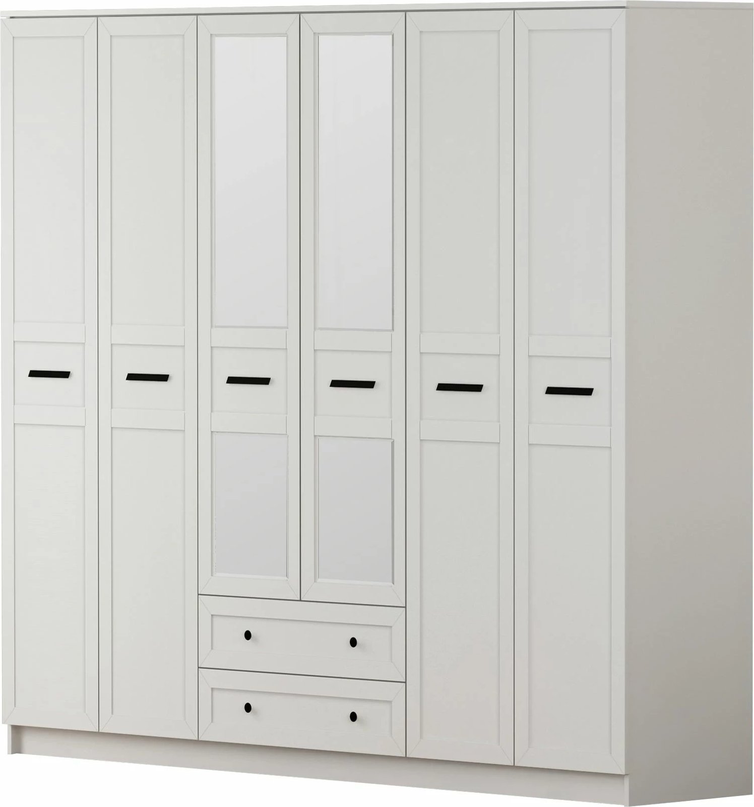 Dollap garderobe Skye Decor, ngjyrë e bardhë mat, Rb-168-01-012