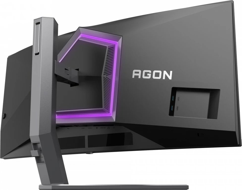 Monitor gaming AOC AG346UCD, 34 inç, QD-OLED, 175Hz, 3440x1440, i zi/gri