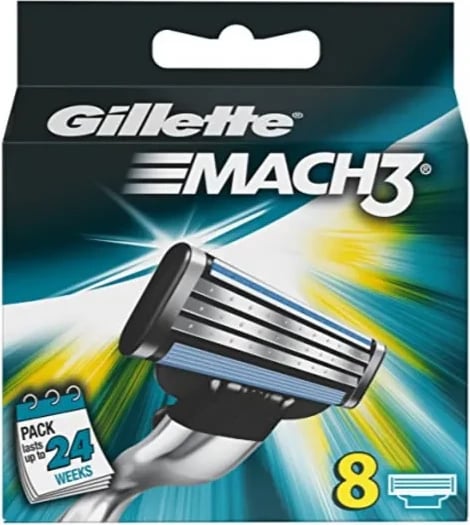 Refill për brisk rroje Gillette Mach3, 8 copë