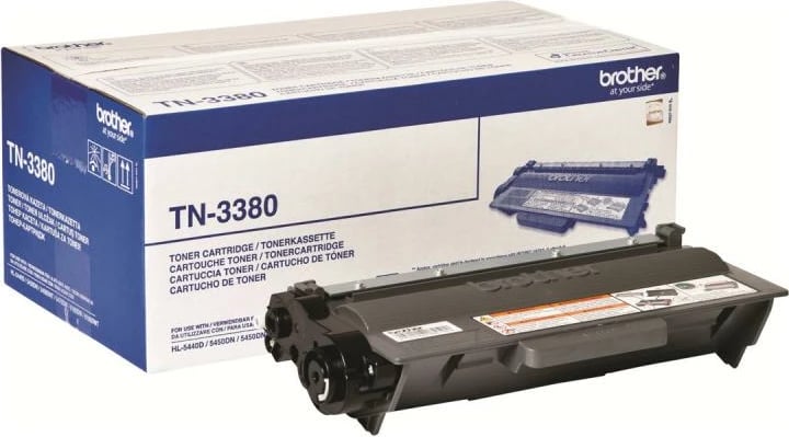 Toner, Brother TN-3380, rendiment i lartë 5,500–8,800 faqe, e zezë