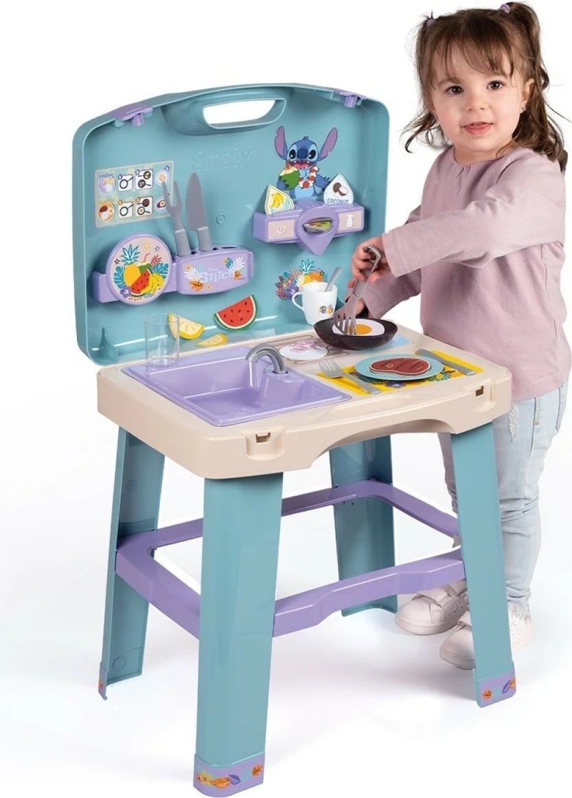 Kuzhinë lodër Smoby Stitch Kitchen, me aksesorë, shumëngjyrëshe