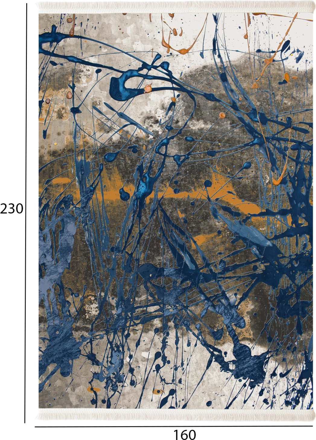JOSIANE, FH7675.13 160X230cm, qilim abstrakt shumëngjyrësh me thekë