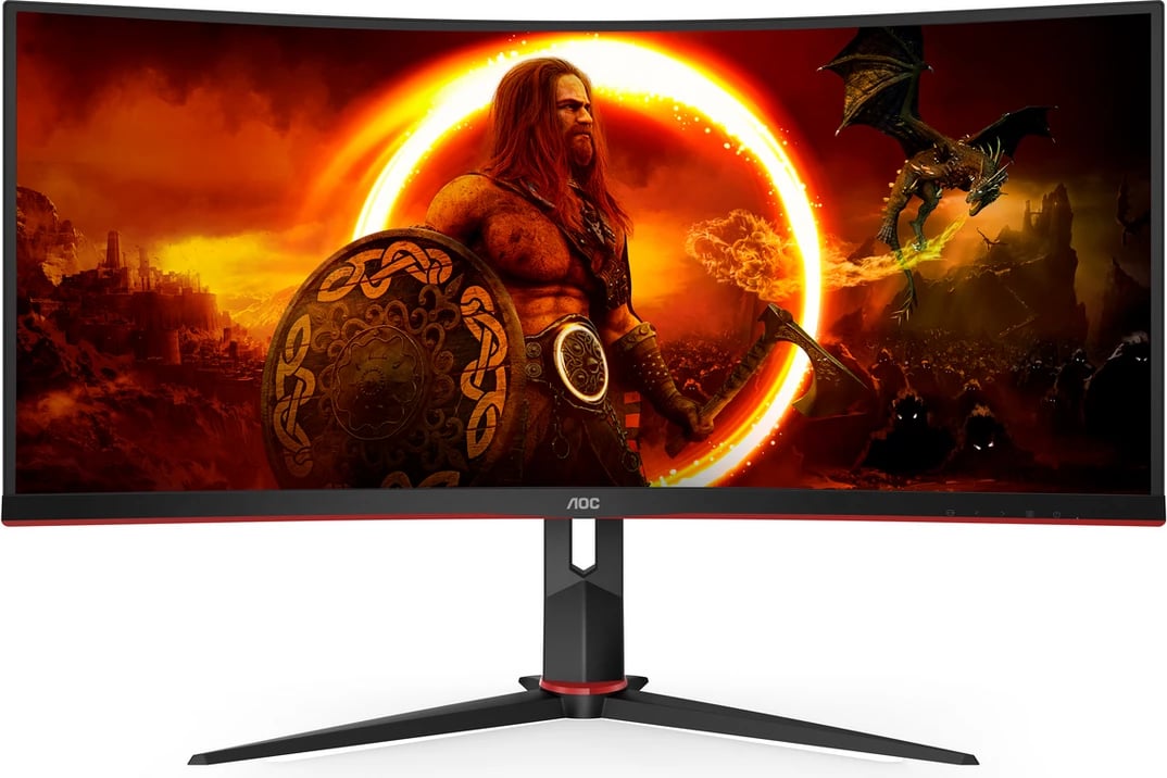 Monitor, AOC, CU34G2XP/BK, 34", i lakuar ultrawide, i zi
