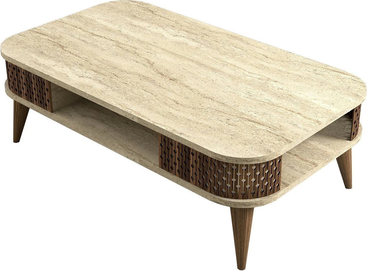 Tavolinë kafeje Hanah Home, Eylul, ngjyrë travertin