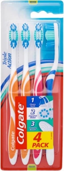 Furça dhëmbësh Colgate Triple Action unisex 4 copë