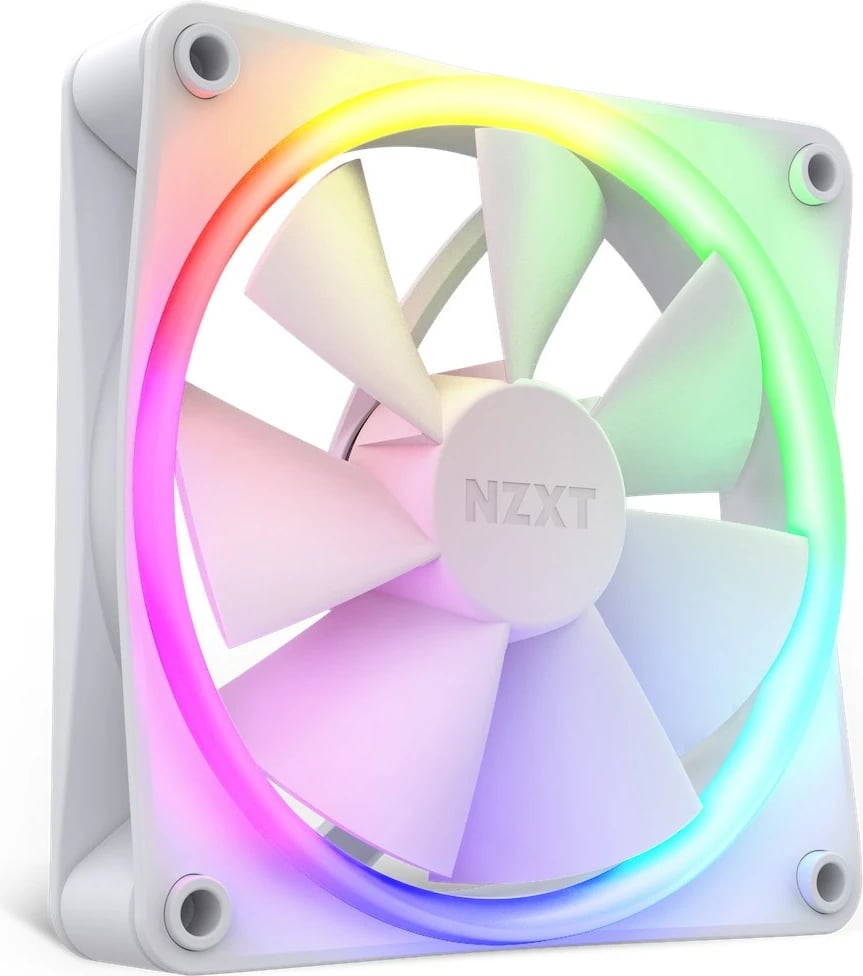 Set ventilatorë për kasë NZXT F120 RGB, 12 cm, 3 copë, Bardhë