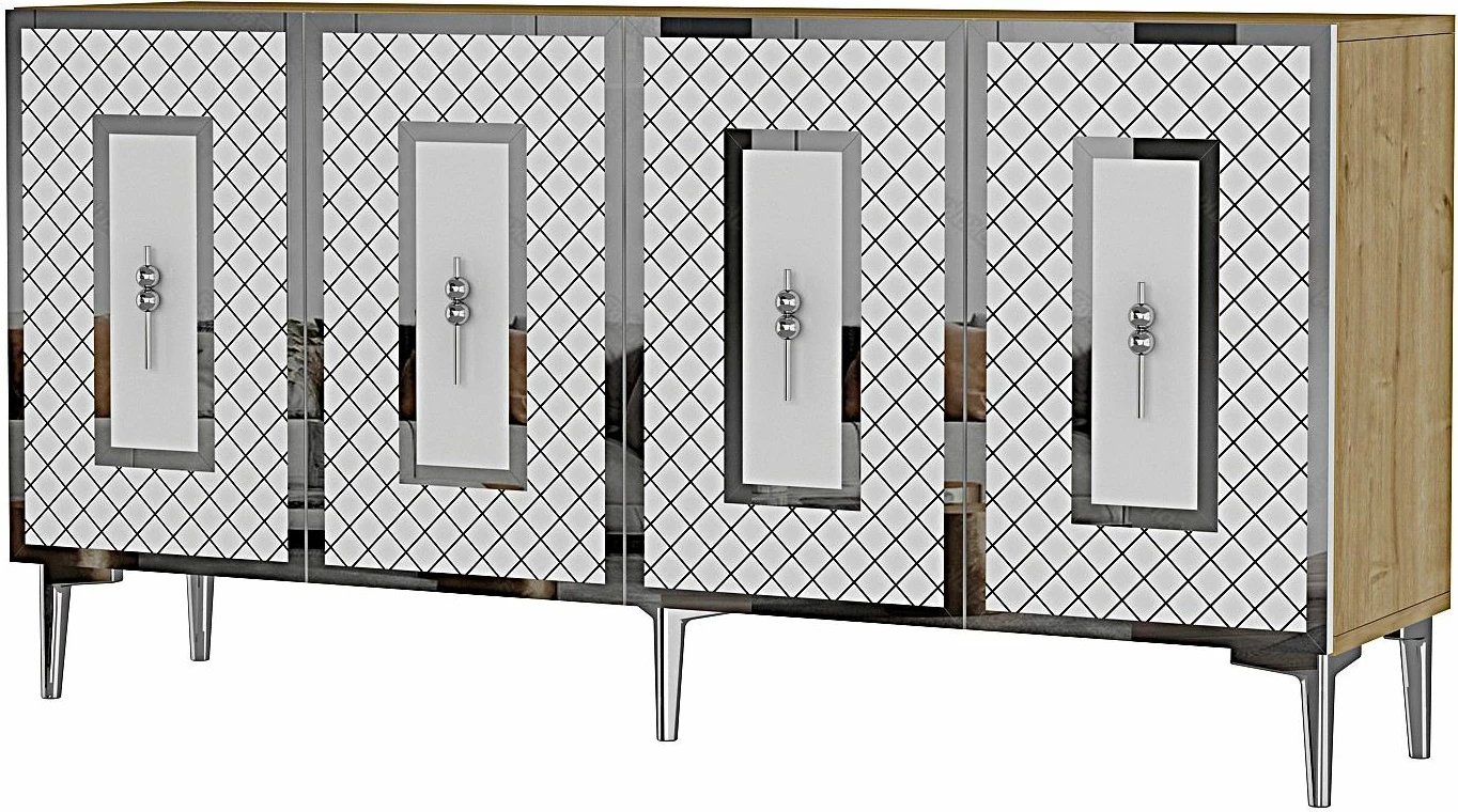 Konsol Skye Decor, Puma 150, ngjyrë lis safir, e bardhë, argjend