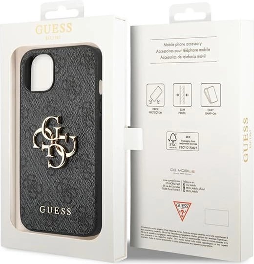 Mbështjellës Guess GUHCP14S4GMGGR për iPhone 14, 6.1", hardcase, gri Mbështjellës Guess GUHCP14S4GMGGR për iPhone 14, 6.1", hardcase, gri