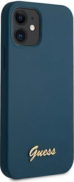 Mbështjellës Guess GUHCP12SLSLMGBL për iPhone 12 mini 5.4", silikon, blu Mbështjellës Guess GUHCP12SLSLMGBL për iPhone 12 mini 5.4", silikon, blu