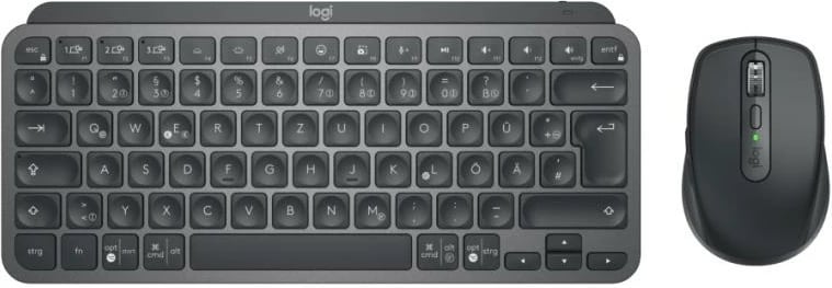 Set tastierë kompakte dhe maus Logitech MX Keys Mini Combo 920-011054 wireless Bluetooth Logi Bolt, me ndriçim, gri