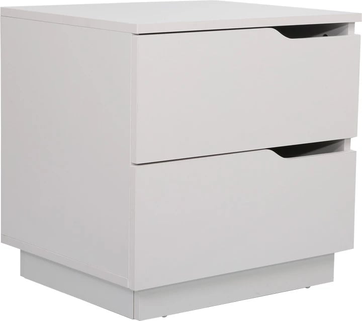 Komodinë anës krevati Verena I, ngjyrë e bardhë, 48x40x48cm