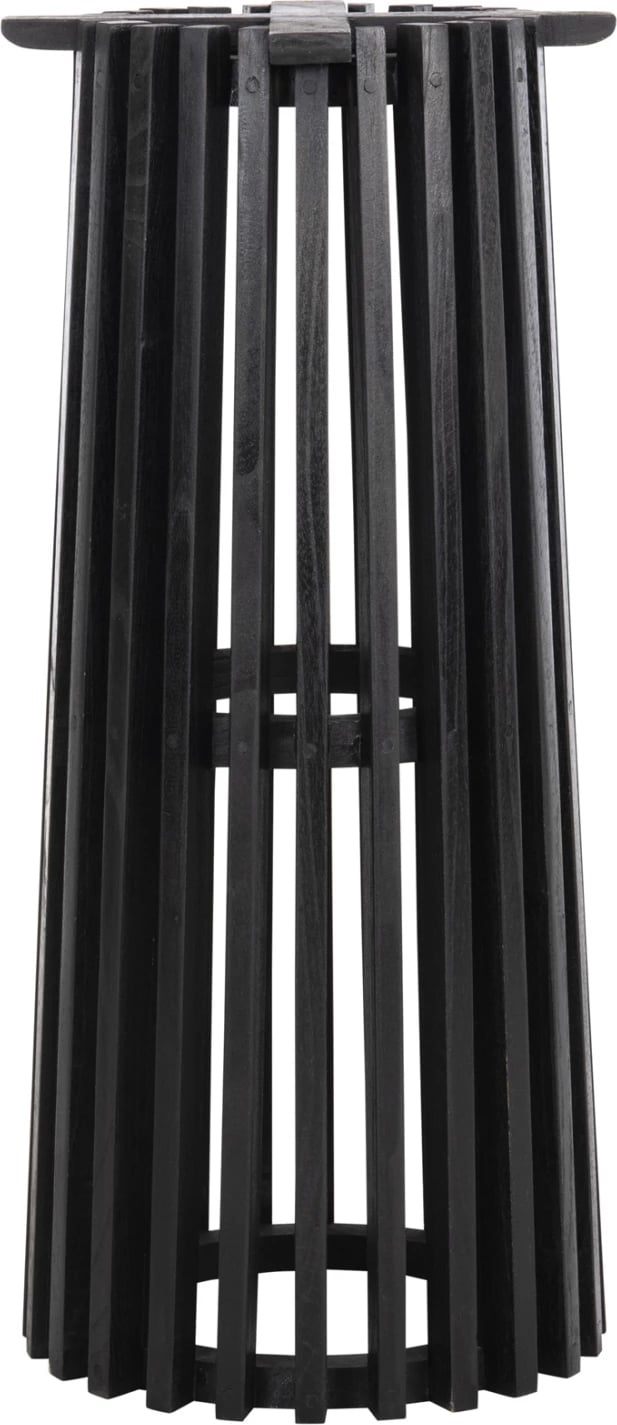 Baza e qëndrimit për bar, lartësi mesatare, e rrumbullakët, FRANTZ, FH9857.12, dru MINDI, ngjyrë e zezë, Φ40x90H cm