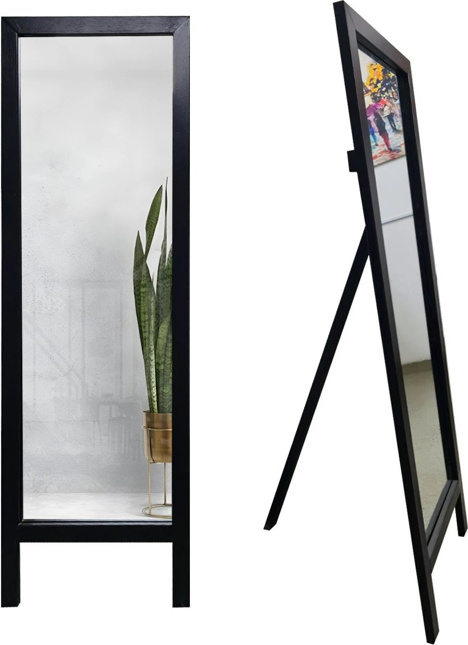 Pasqyrë Cheval, kornizë e zezë, 45x145cm