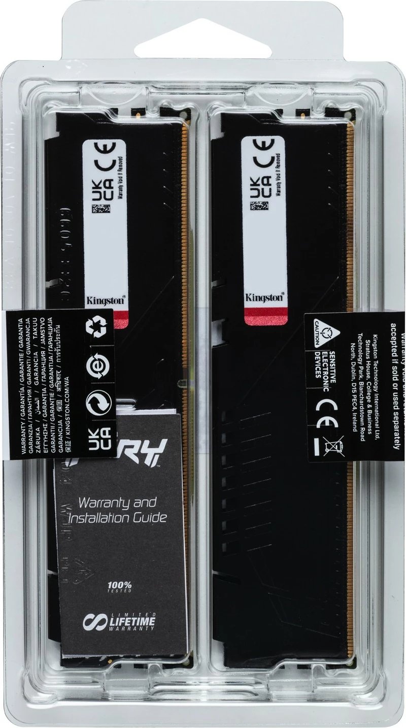 RAM Memorje Kingston FURY Beast 16GB 6000MT/s DDR5 CL30 DIMM, e zezë