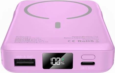 Powerbank Tech-Protect PB31 LifeMag 10000mAh, MagSafe, Violet