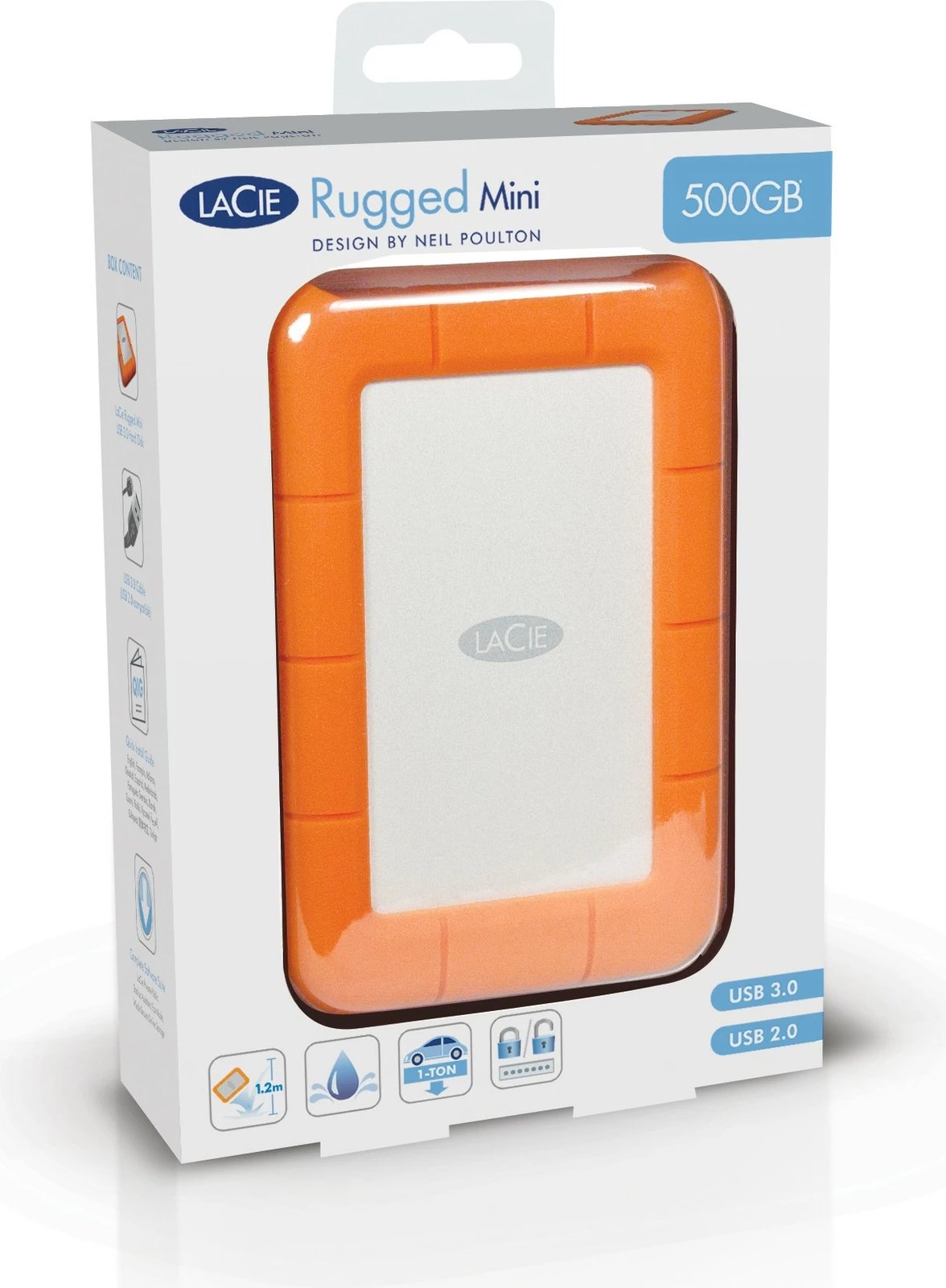 SSD LaCie Rugged 2TB USB-C portokalli