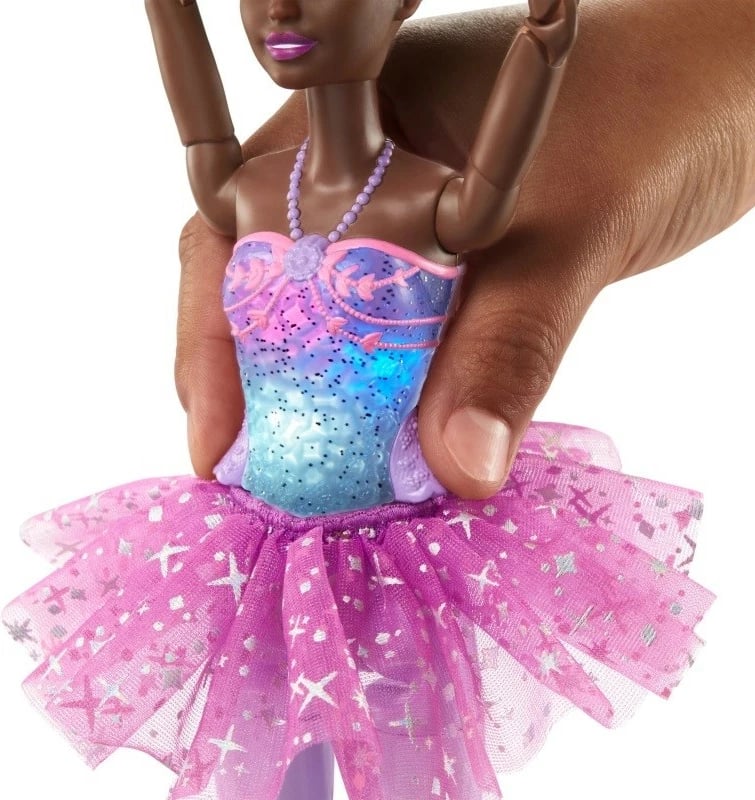 Kukull Barbie Dreamtopia Ballet Dancer Magic Lights, Mattel HLC26, flokë të errët, me drita, për vajza
