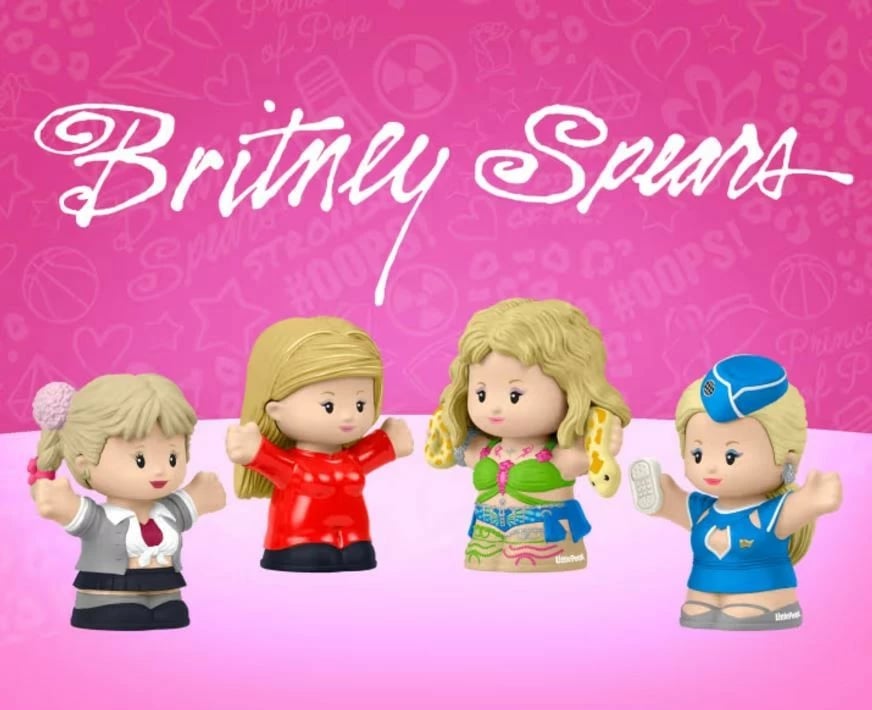 Set figurina koleksionuese Fisher Price Little People Collector Britney Spears, 4 copë
