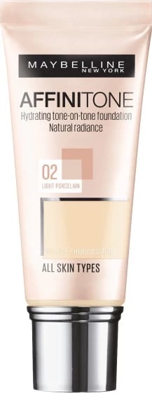 Fondatinë Maybelline Affinitone për femra 02 Light Porcelain 30ml