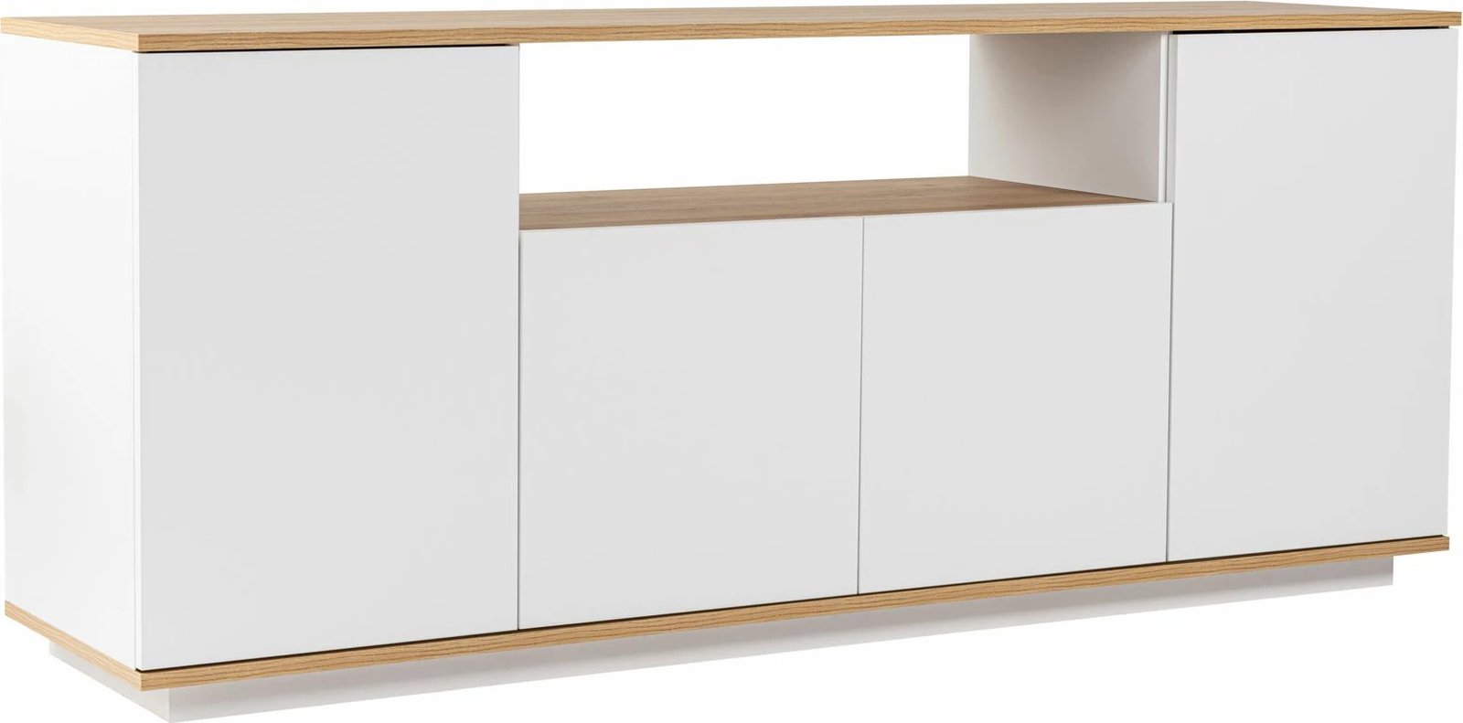 Konsol Skye Decor, Arista, e bardhë, lisi Cadiz