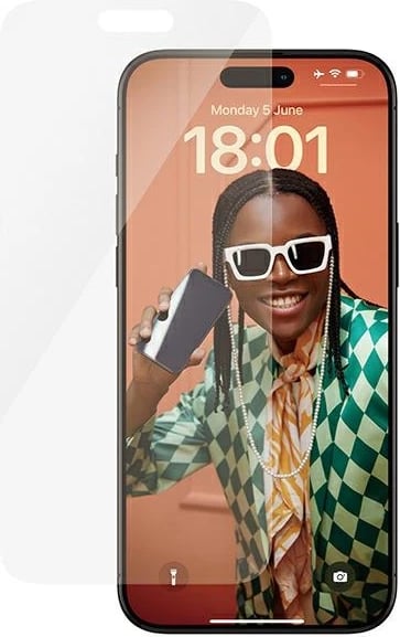 Xham mbrojtës PanzerGlass Classic Fit për iPhone 15 Pro Max, Transparent