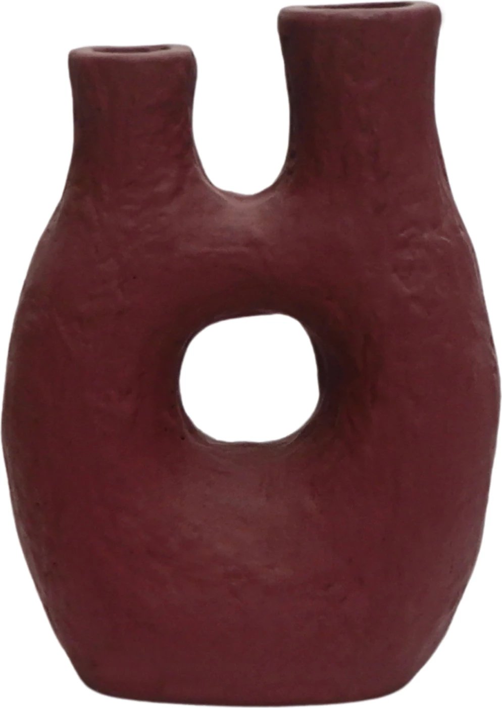 Vazo dekorative tavoline NAMENTIS, terrakotë, ngjyrë e kuqe e errët, FH4665.03L, 27x13.5x37cm