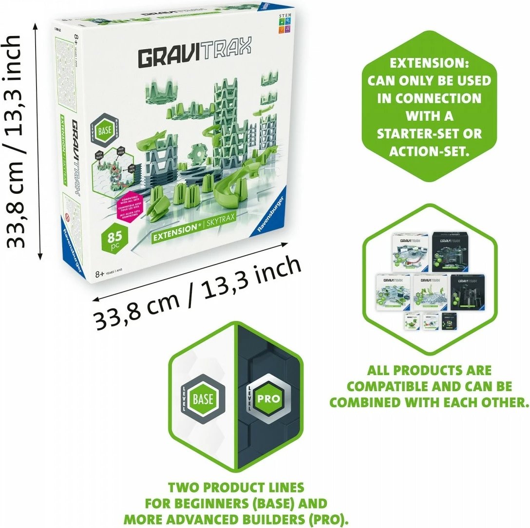 Set ndërtimi GraviTrax Skytrax, Ravensburger, 85 pjesë, shtesë
