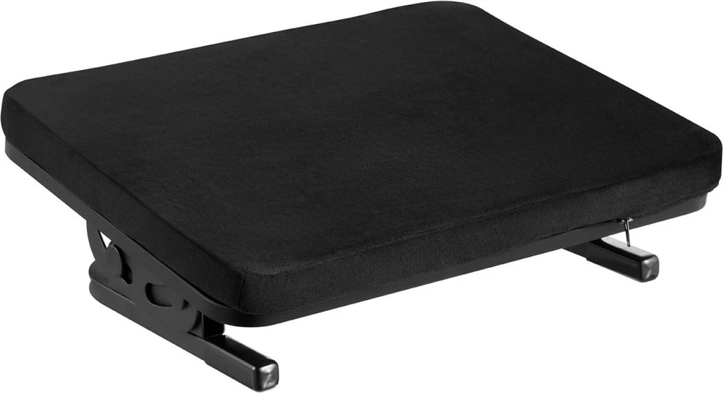 Mbështetëse këmbësh Maclean MC-460, ergonomike, me jastëk të heqshëm, e zezë