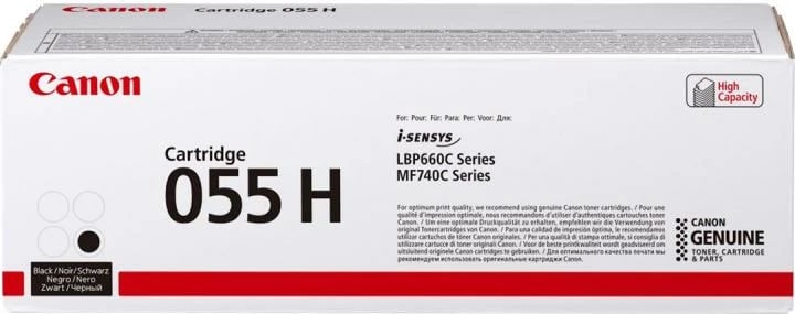 Toner, Canon, Cartridge 055H (3020C002/3020C004), rendiment 5,500-8,800 faqe, i zi