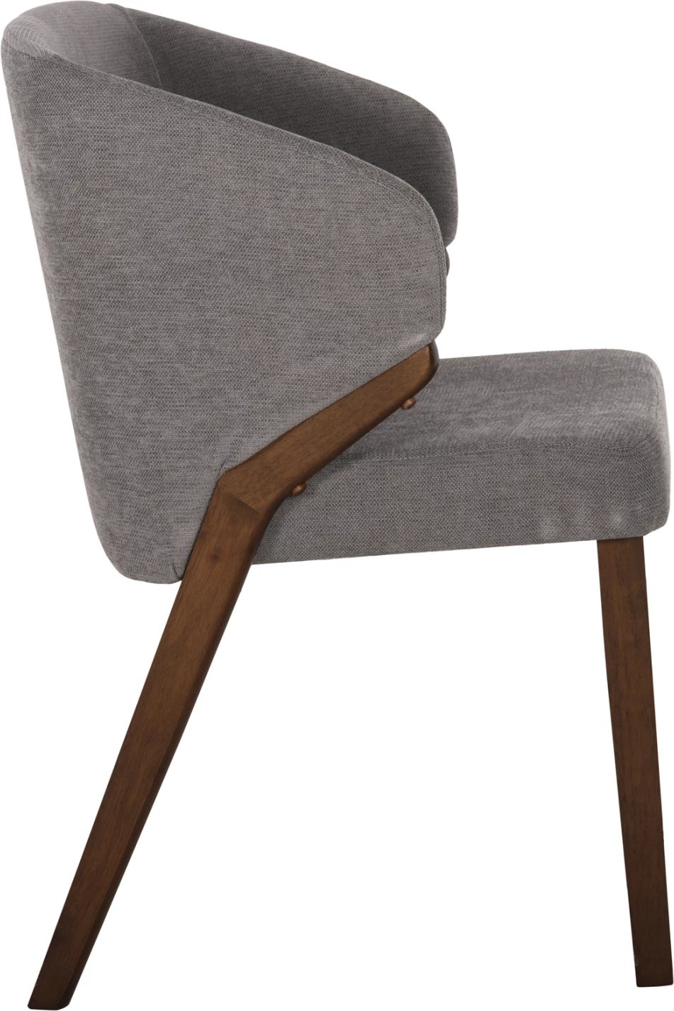 Karrige ngrënieje RADDER FH9749 dru gome ngjyrë arre-gri pëlhurë 50x53x77H cm., set prej 2 copë