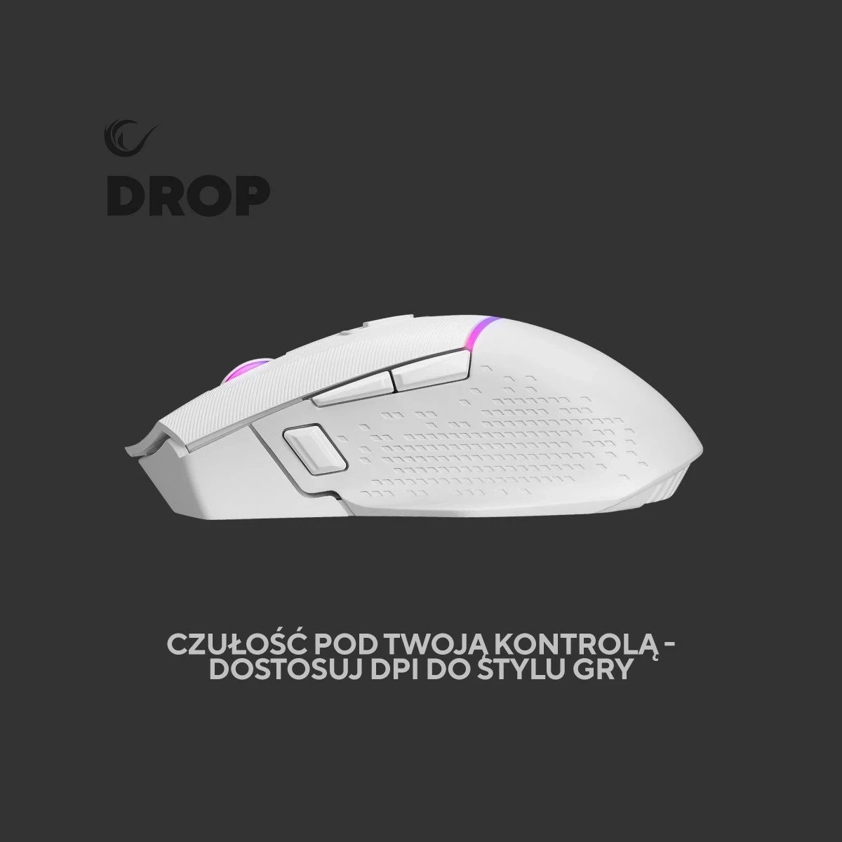 Maus Rampage DROP M3 RGB 1000Hz 10000 DPI i bardhë