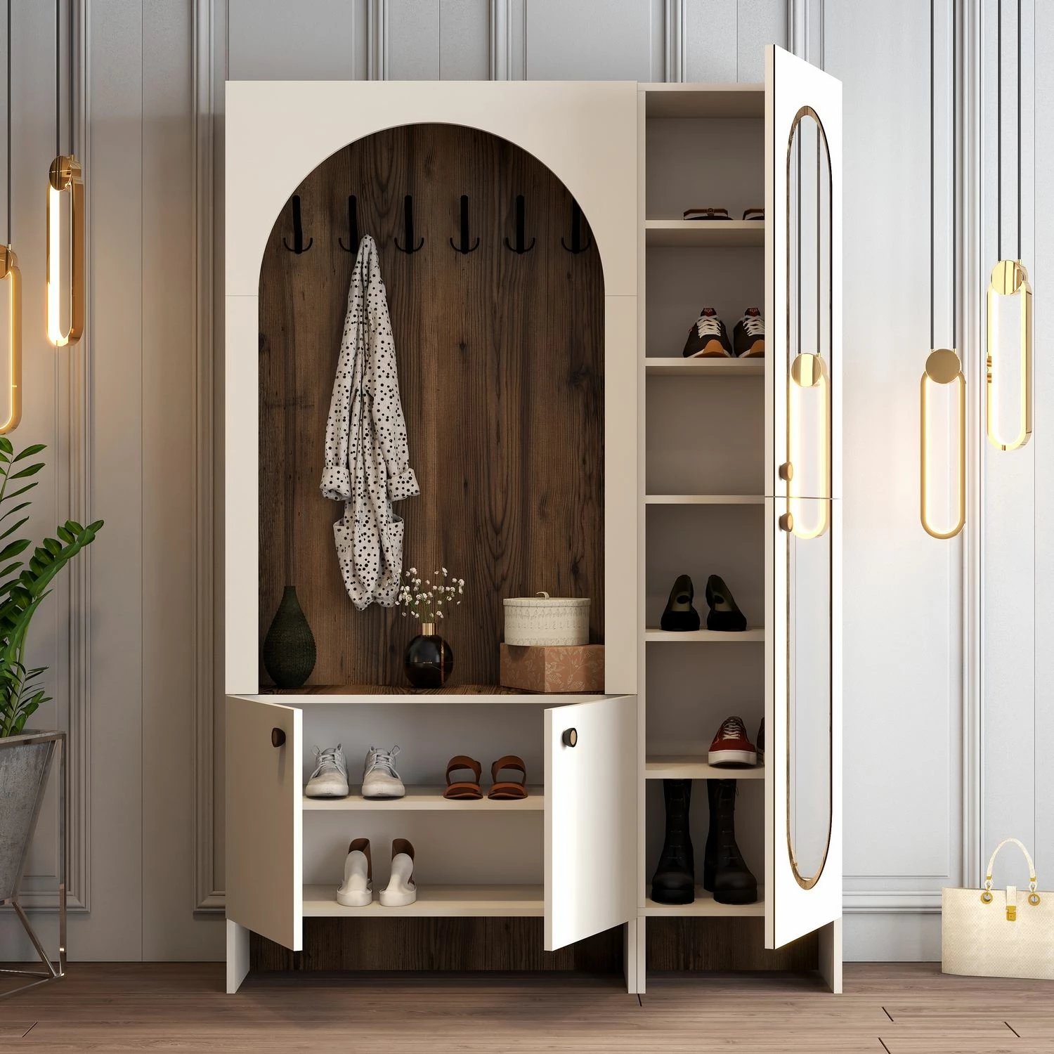 Stendë për korridor Skye Decor, Palermo Km, krem dhe arre