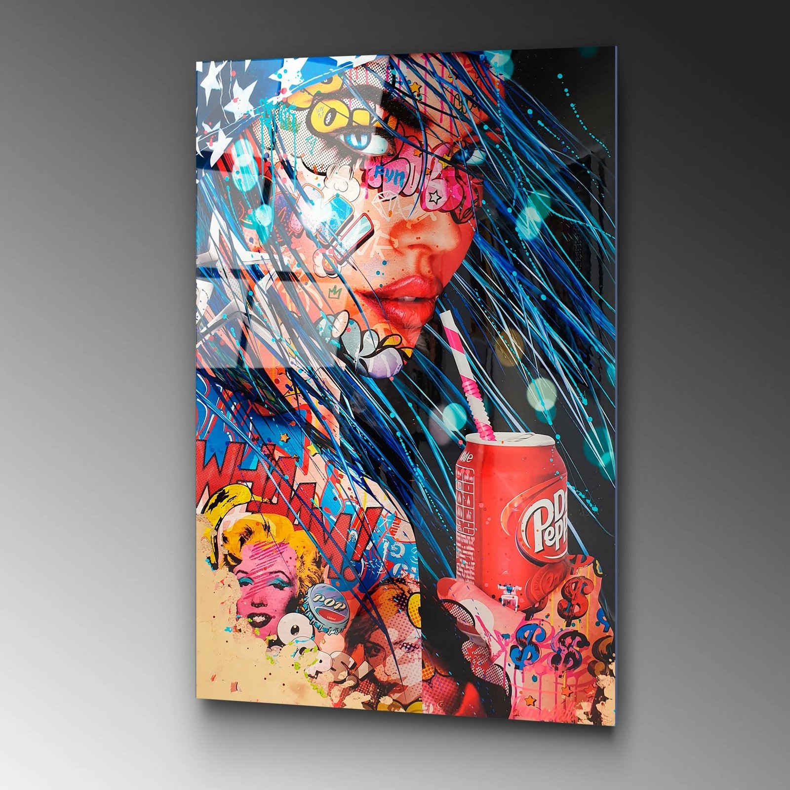 Pikturë dekorative xhami të temperuar, shumëngjyrëshe, UV-725, 70x100cm