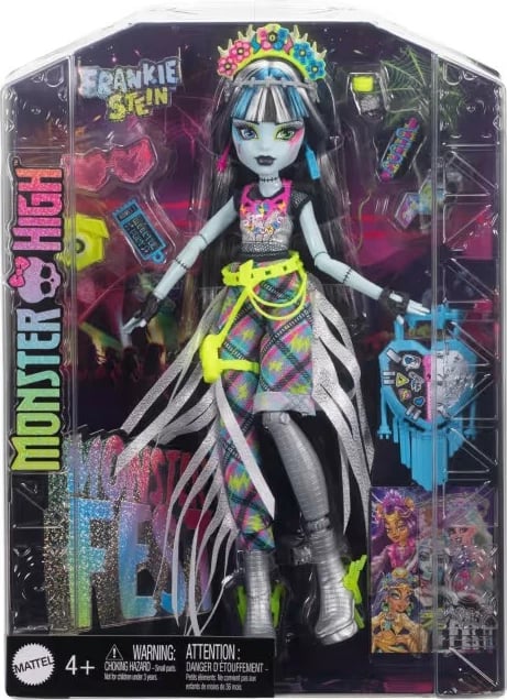 Kukull mode Monster High Mattel Frankie Stein HXH79 me aksesorë, shumëngjyrëshe