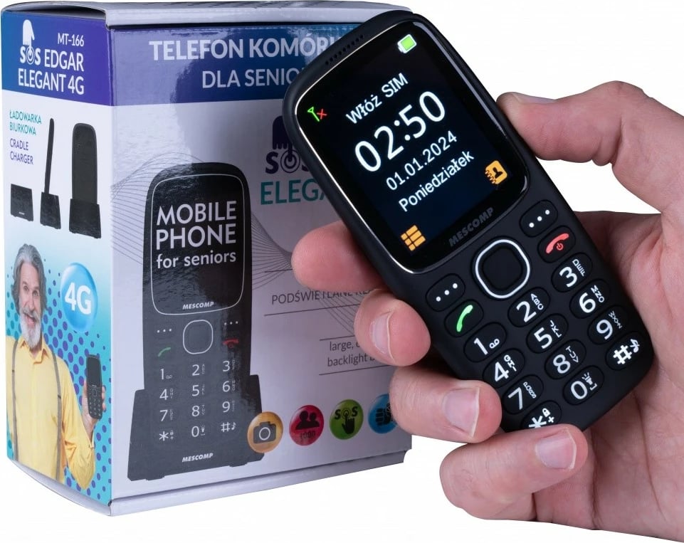 Celular Mesmed MT-166 Edgar Elegant 4G, 128 MB, i zi