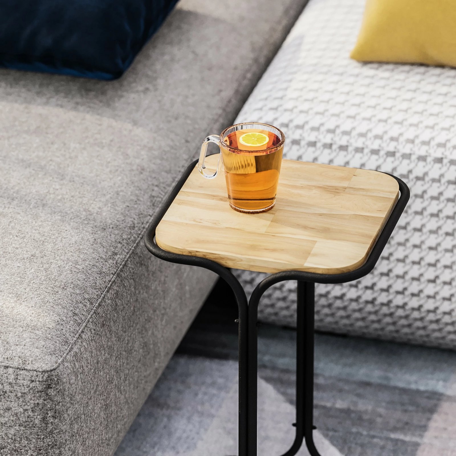 Tavolinë kafeje Hanah Home, Shb-001-A, ngjyrë e zezë dhe natyrale