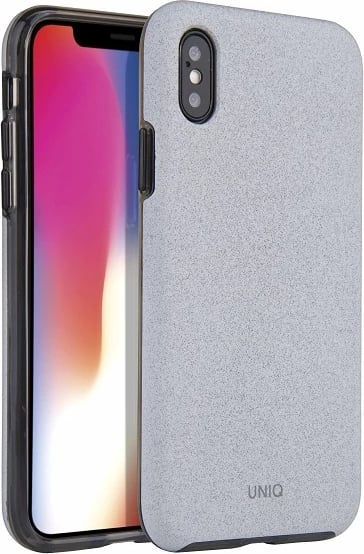 Mbështjellës UNIQ Lithos për iPhone Xs Max, gri e çelët