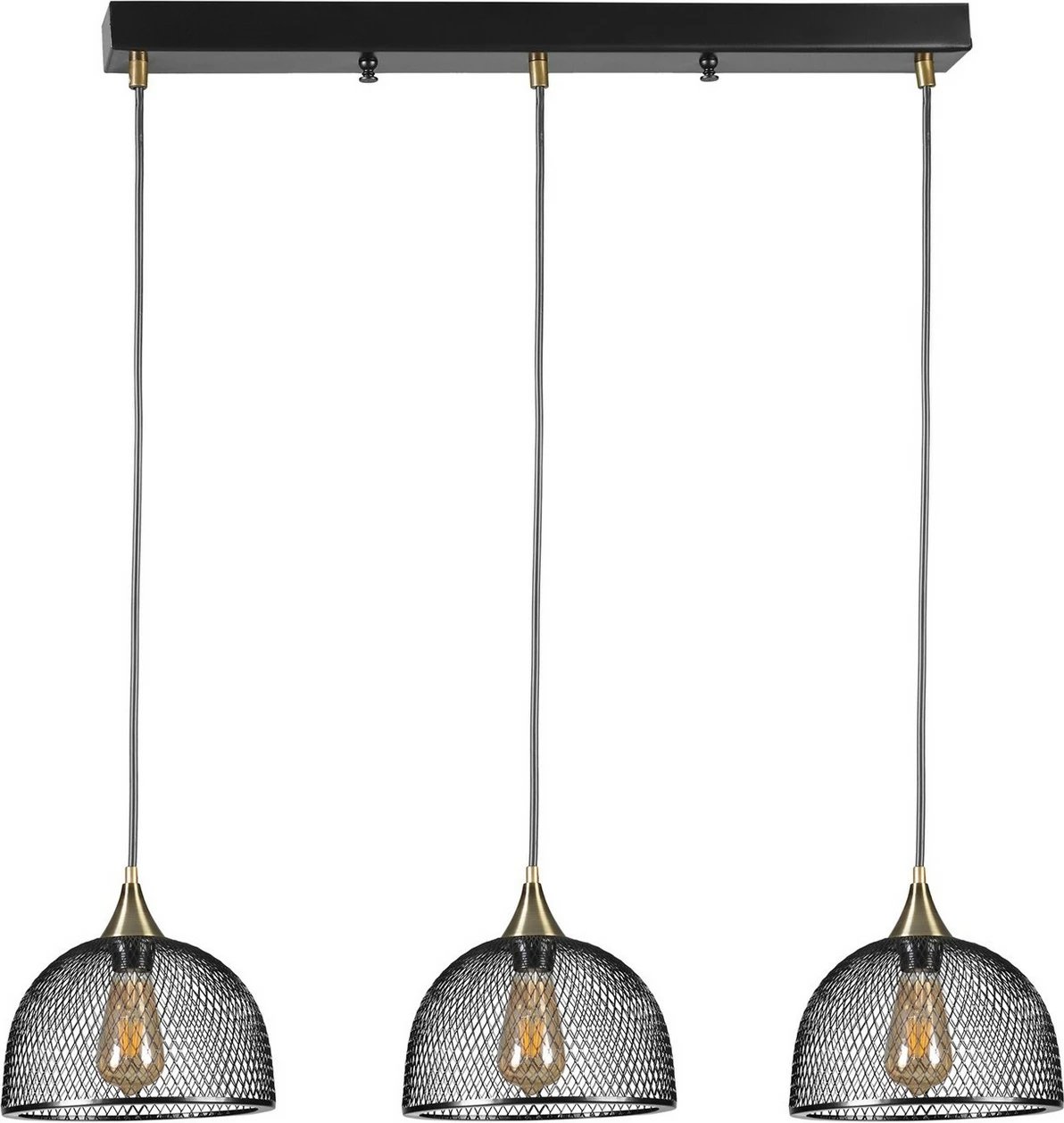 Llambë tavani Opviq, Rota, 3 varëse, e zezë