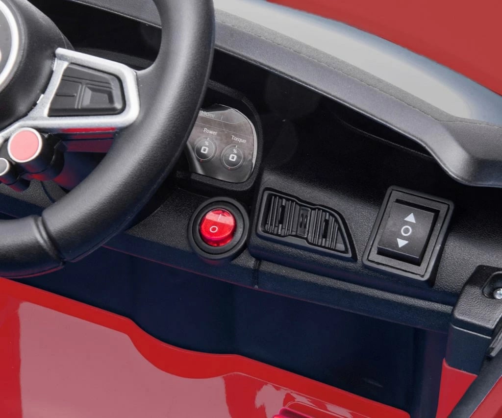 Makinë elektrike për fëmijë, Milly Mally, Audi R8 Spyder, 12V 4.5Ah, 2x30W, telekomandë, rrota EVA, e kuqe