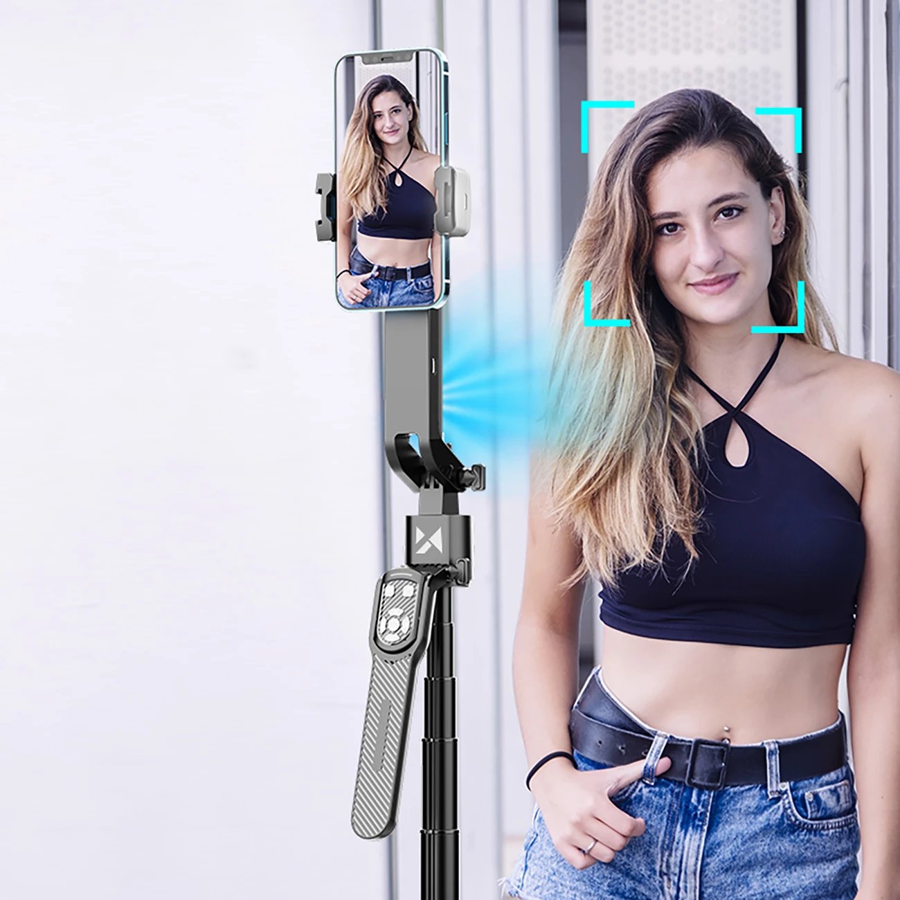 Selfie stick me tripod Wozinsky WST-360YS, AI auto face tracking, 360°, i zi
