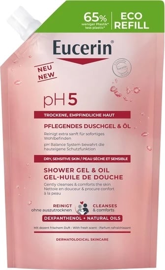 Xhel për dush Eucerin pH5 Gentle Shower Gel me vaj, 400ml