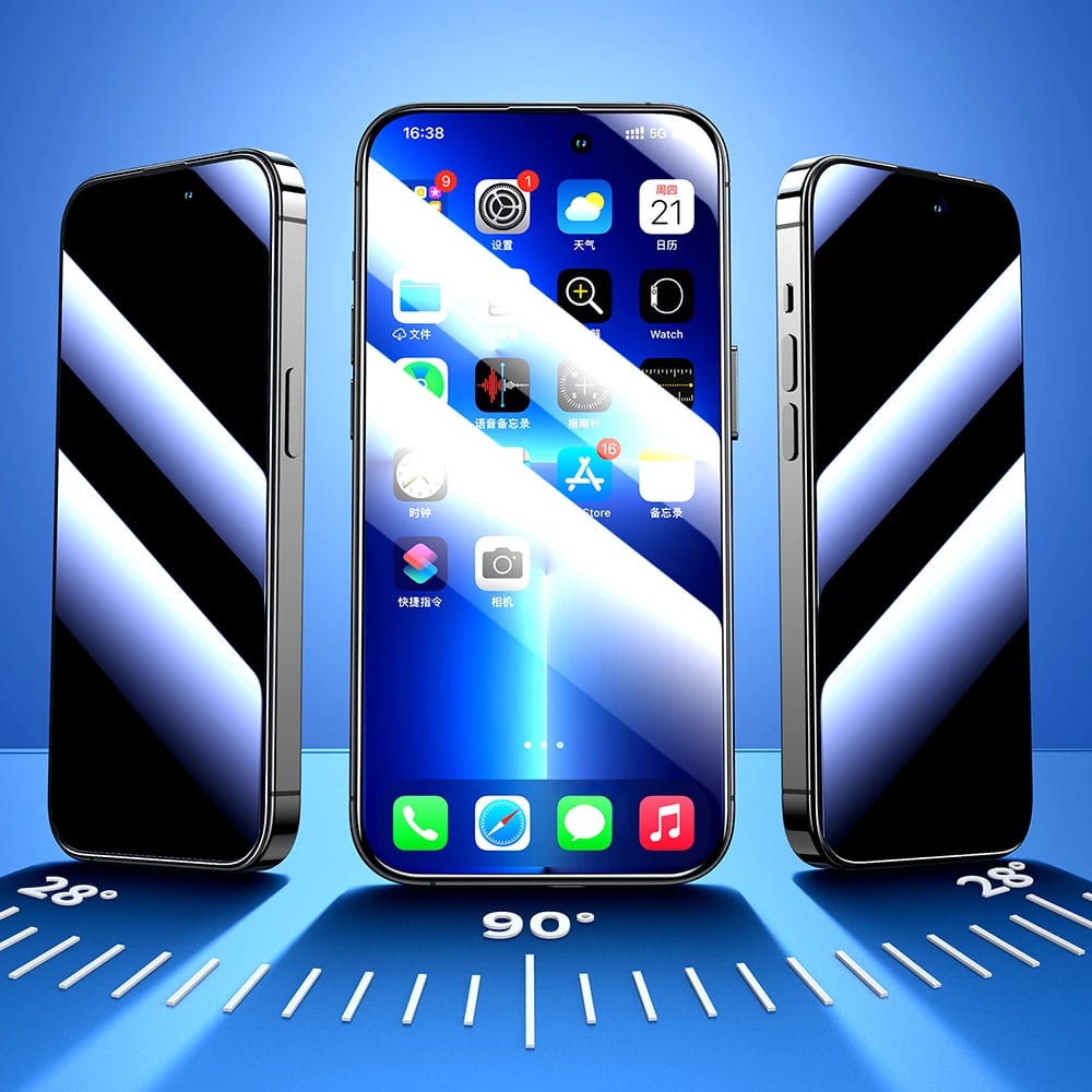 Xham mbrojtës Joyroom Knight 2.5D Privacy TG për iPhone 14 Plus, me filtër privatësie, Transparent (JR-P03)