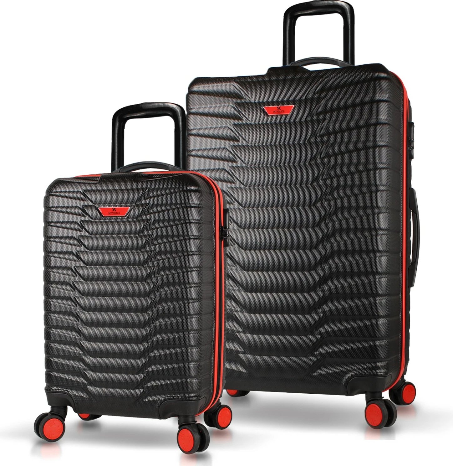 Set valixhesh (2 copë), ngjyrë e zezë, Zoozie Bags, 5691